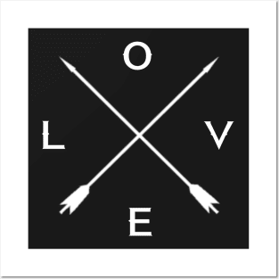 Love Crossed Arrow Sign T-Shirt Posters and Art